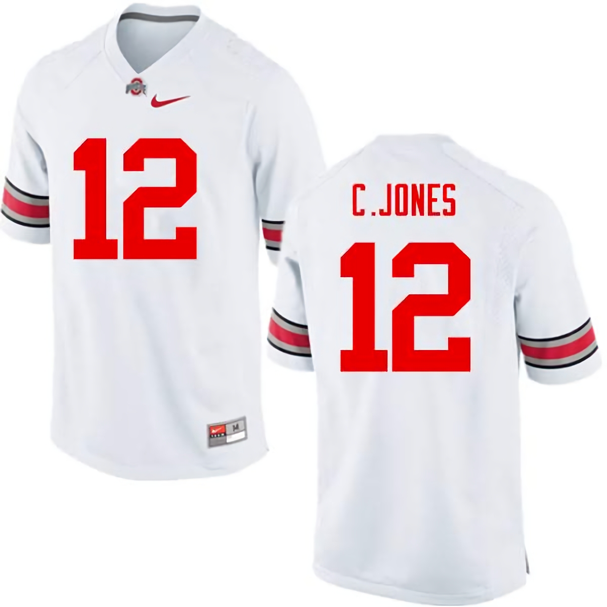 Cardale Jones Ohio State Buckeyes Men's NCAA #12 Nike White College Stitched Football Jersey XVD6156JU